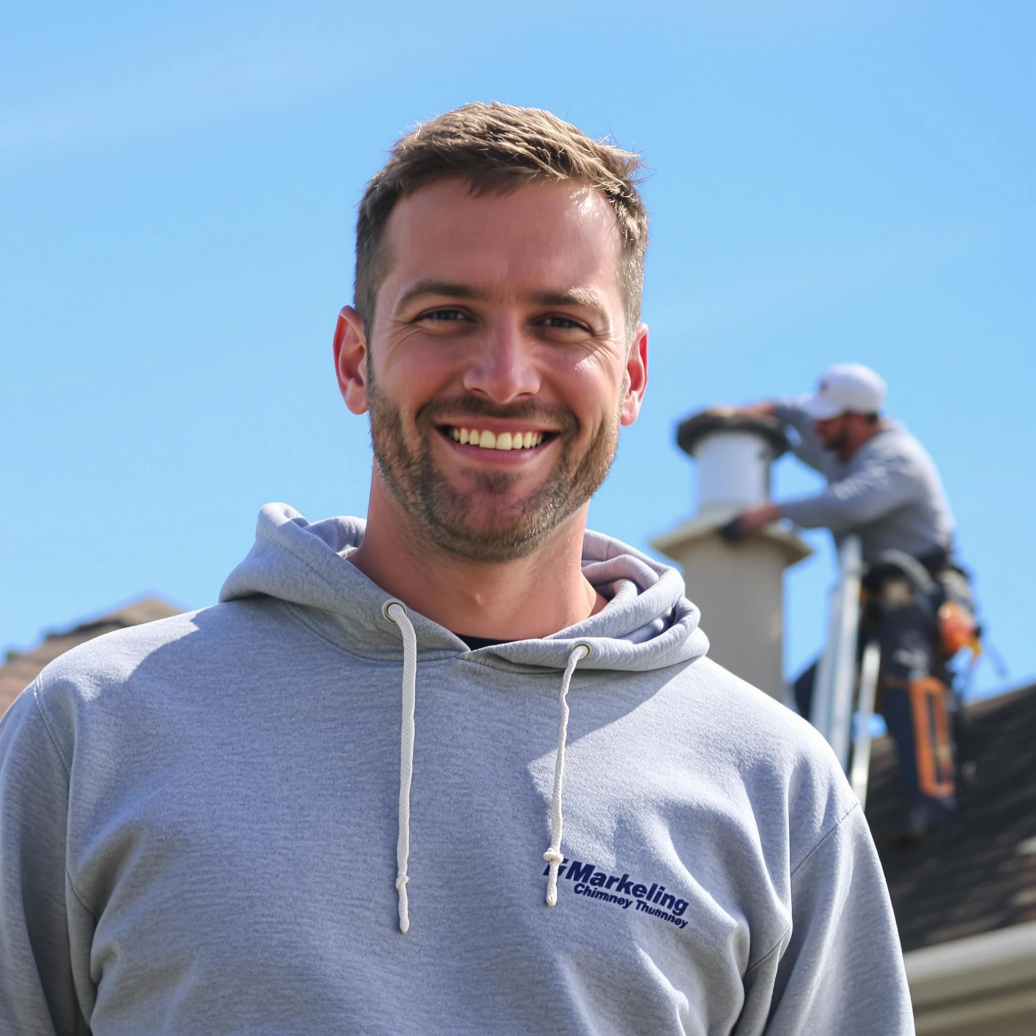 The Stafford Courthouse Chimney Sweep team.